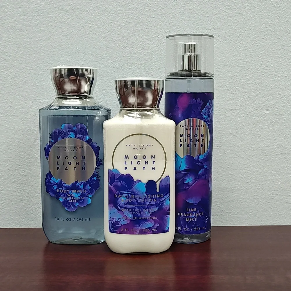 Bath & Body Works MOON LIGHT PATH 3 Piece Body Care Bundle Set - Picture 1 of 4